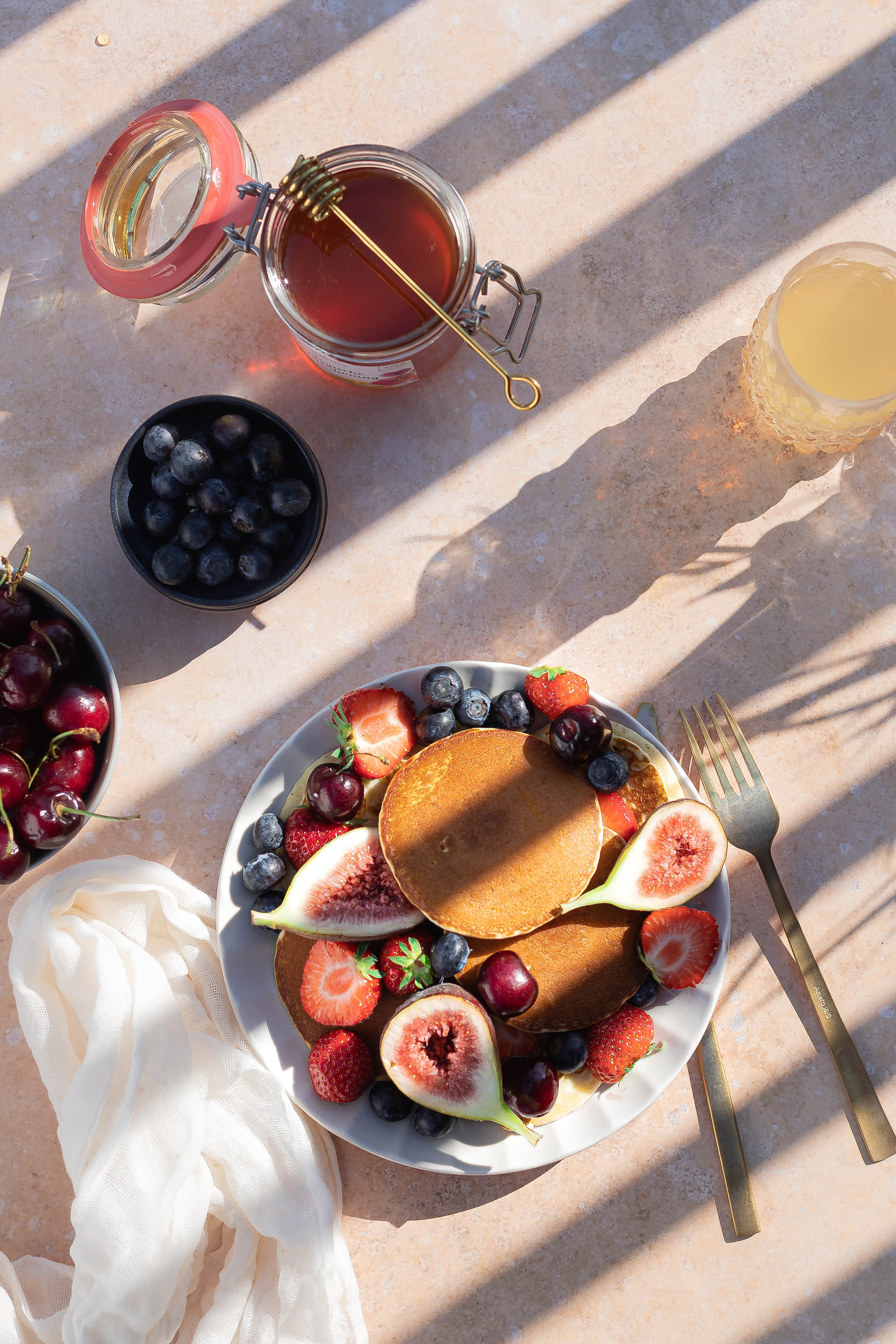 Overhead Shot of Healthy Breakfast 